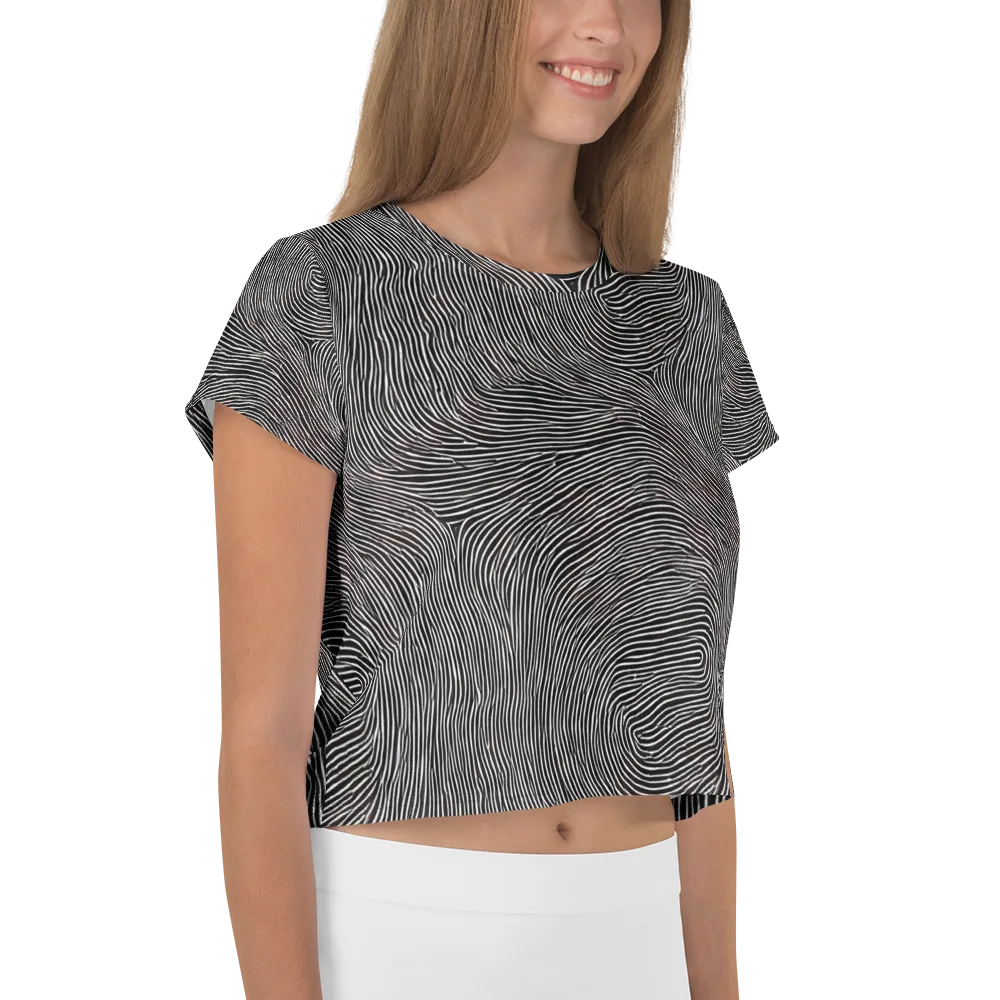 Silent Currents on Crop Tee — Right