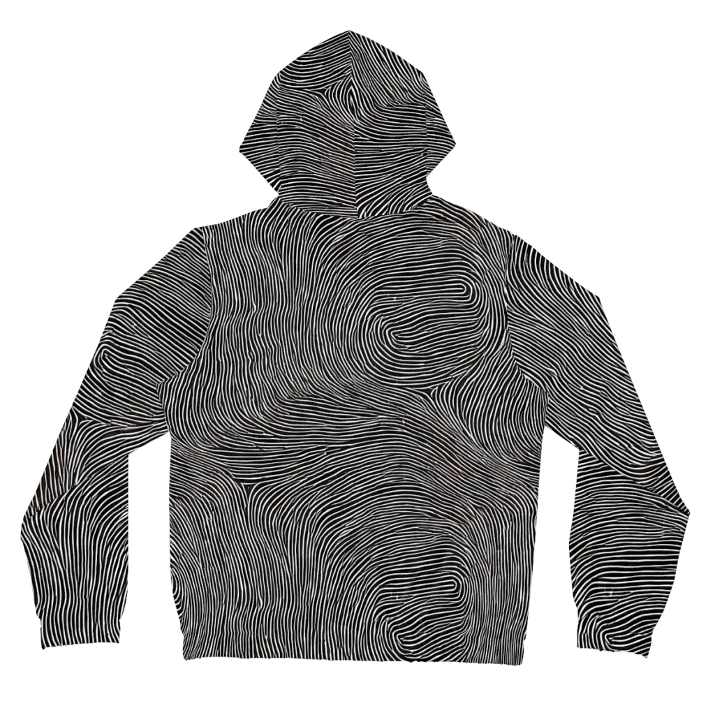 Silent Currents on Women's Full-Zip Hoodie — Back