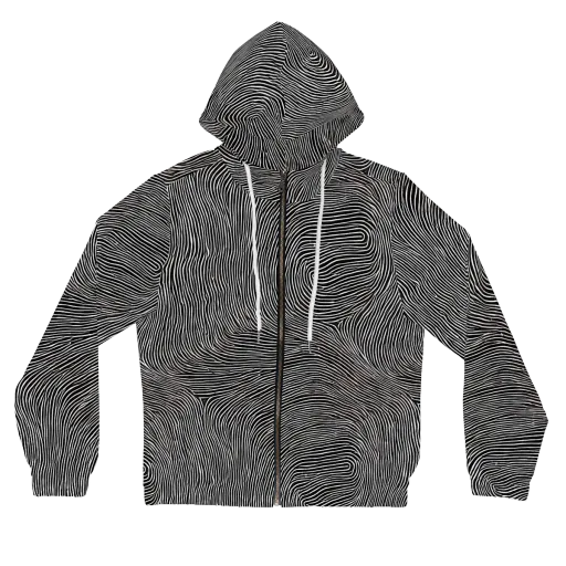 Silent Currents on a Women's Full-Zip Hoodie
