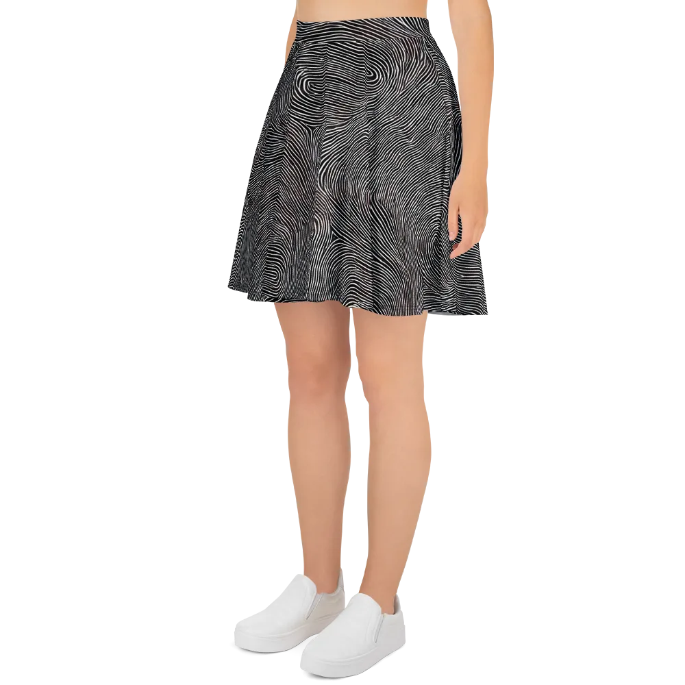Silent Currents on Skater Skirt — Left