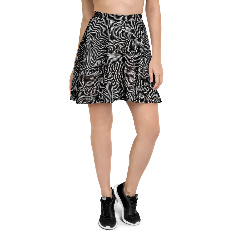 Silent Currents on Skater Skirt — Front