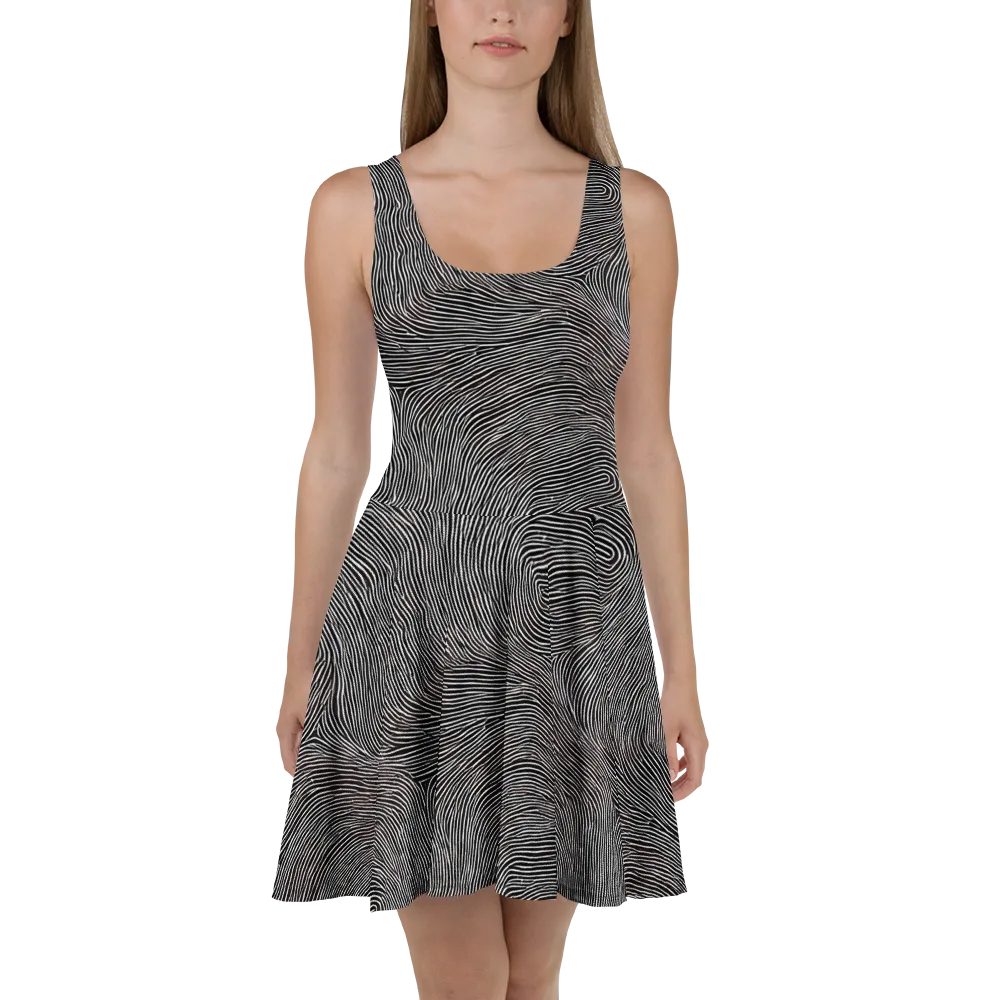Silent Currents on Skater Dress — Front