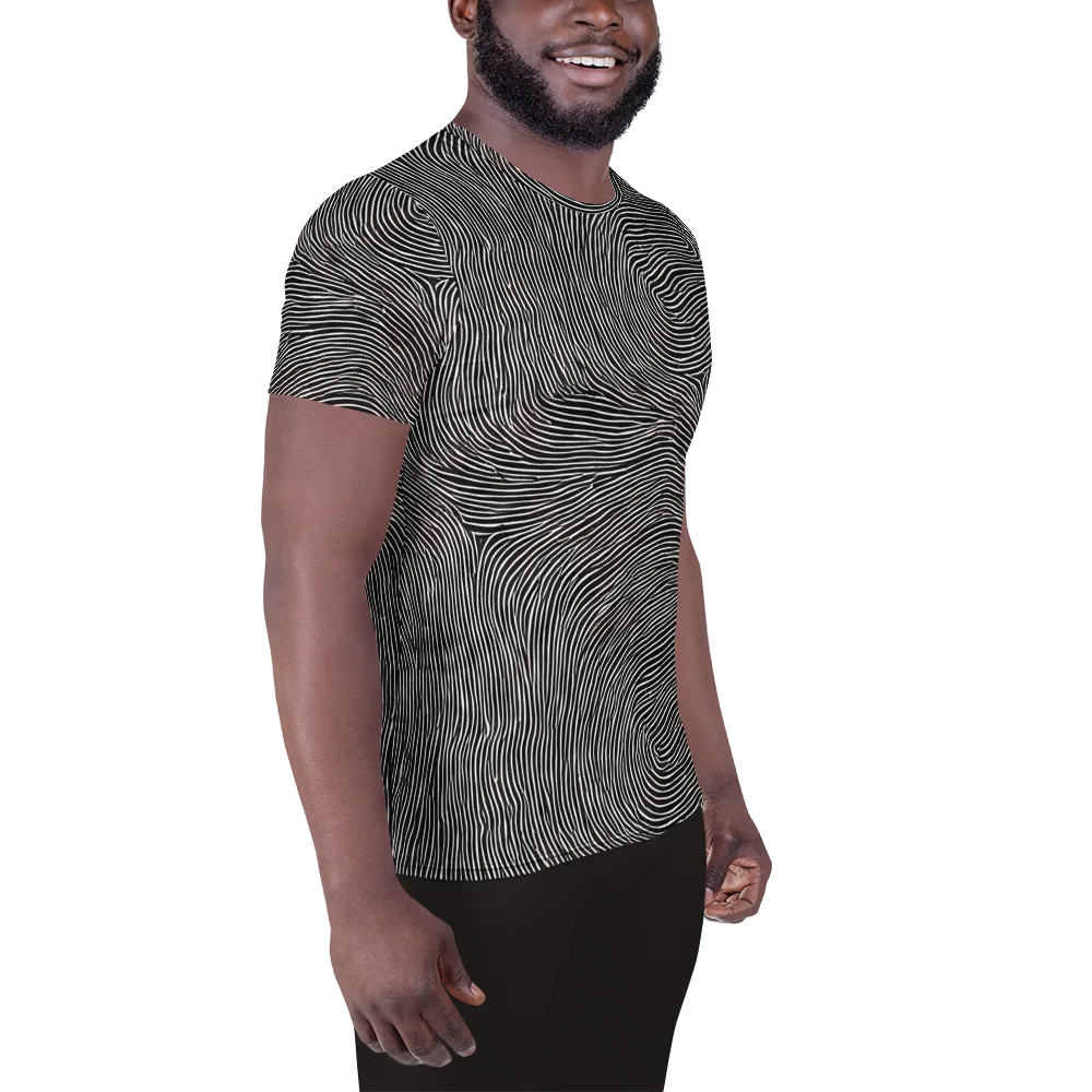 Silent Currents on Men's Athletic T-Shirt — Right