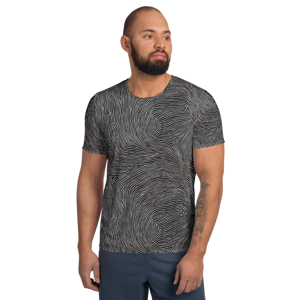 Silent Currents on Men's Athletic T-Shirt — Front