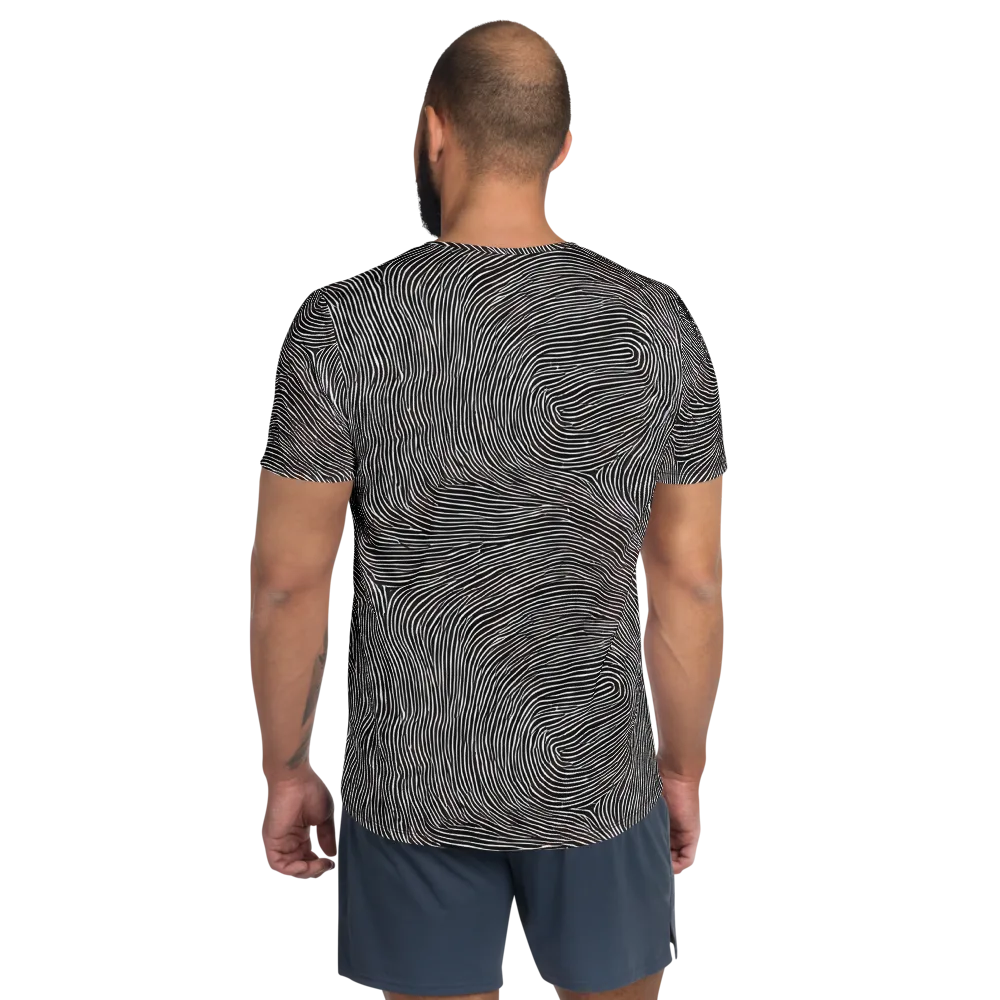 Silent Currents on Men's Athletic T-Shirt — Back