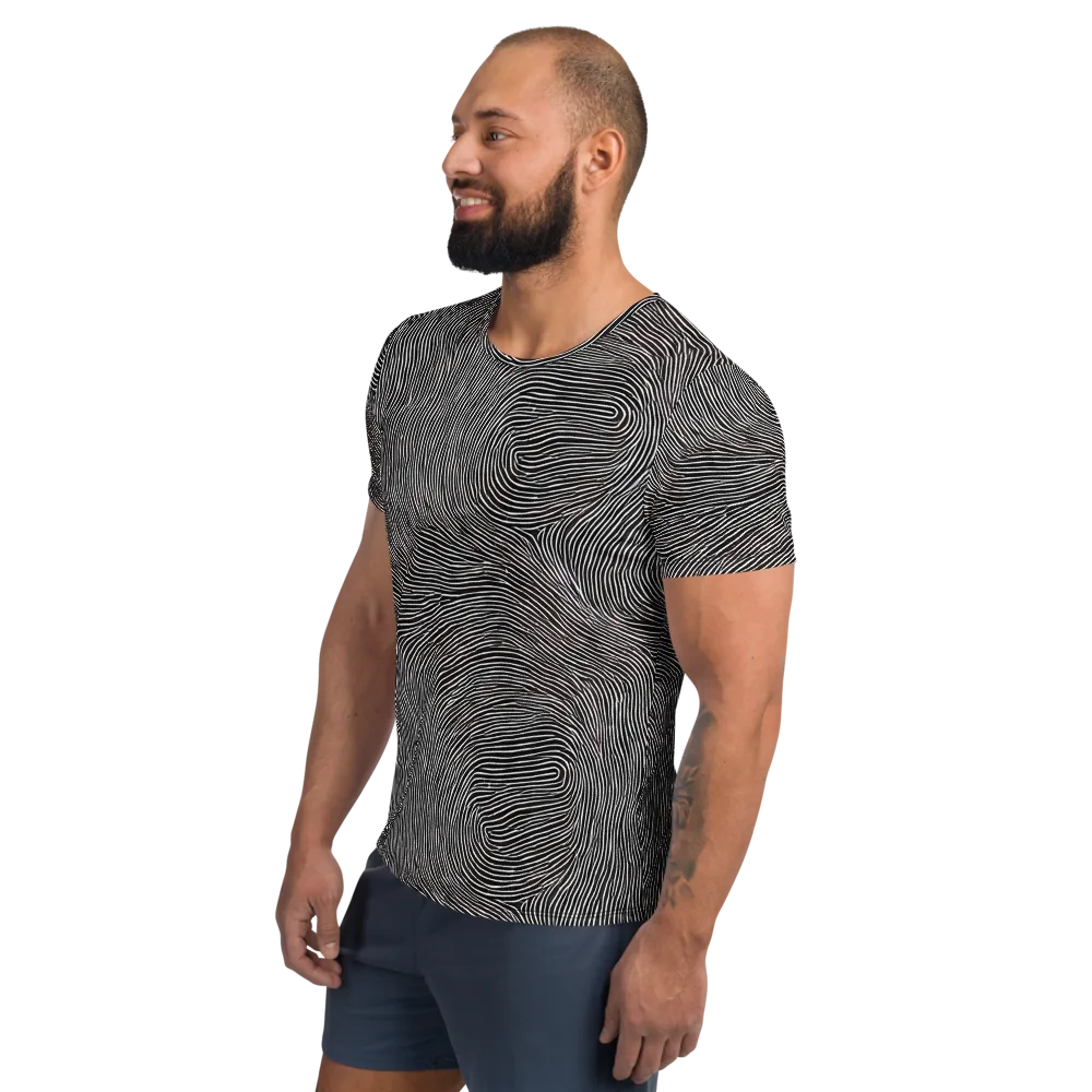Silent Currents on Men's Athletic T-Shirt — Left