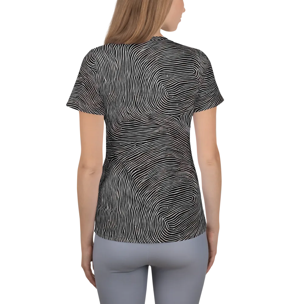 Silent Currents on Women's Athletic T-Shirt — Back