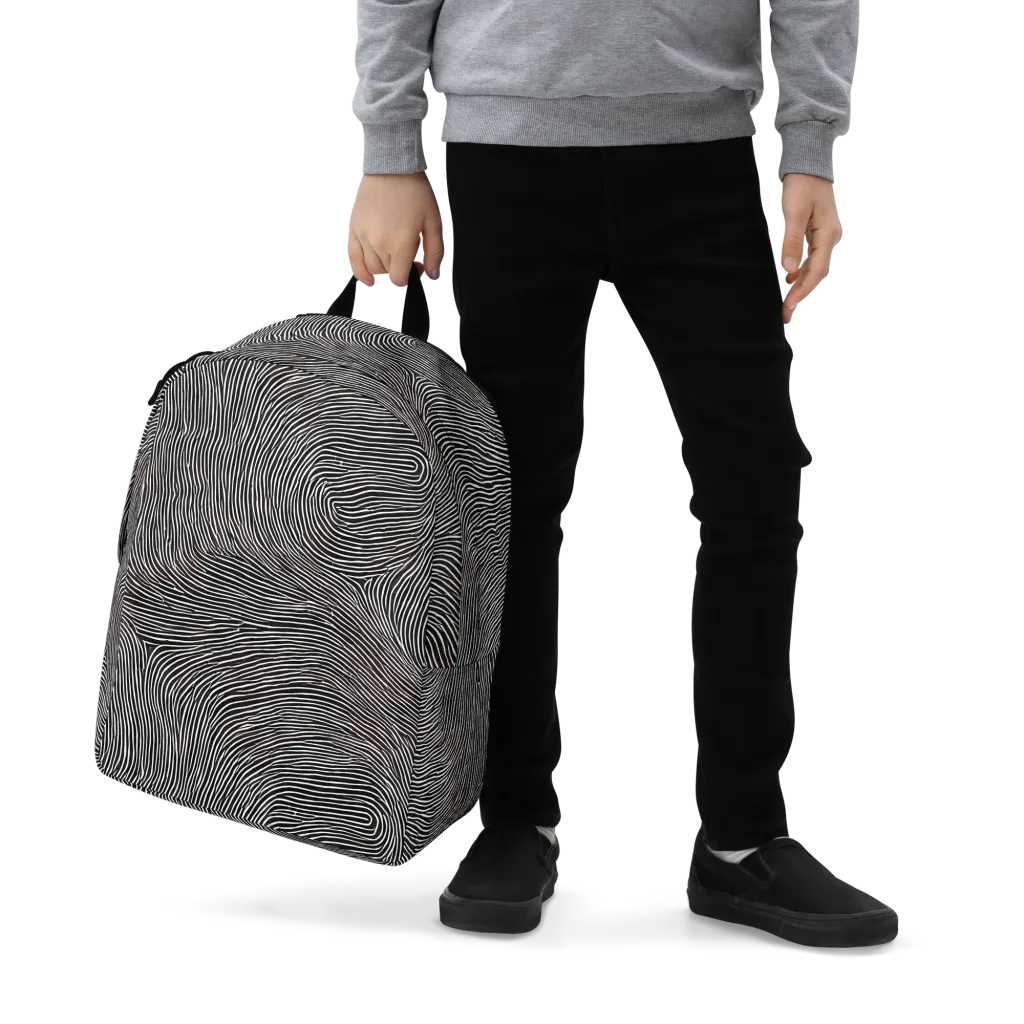 Silent Currents on Minimalist Backpack — Zoomed-in