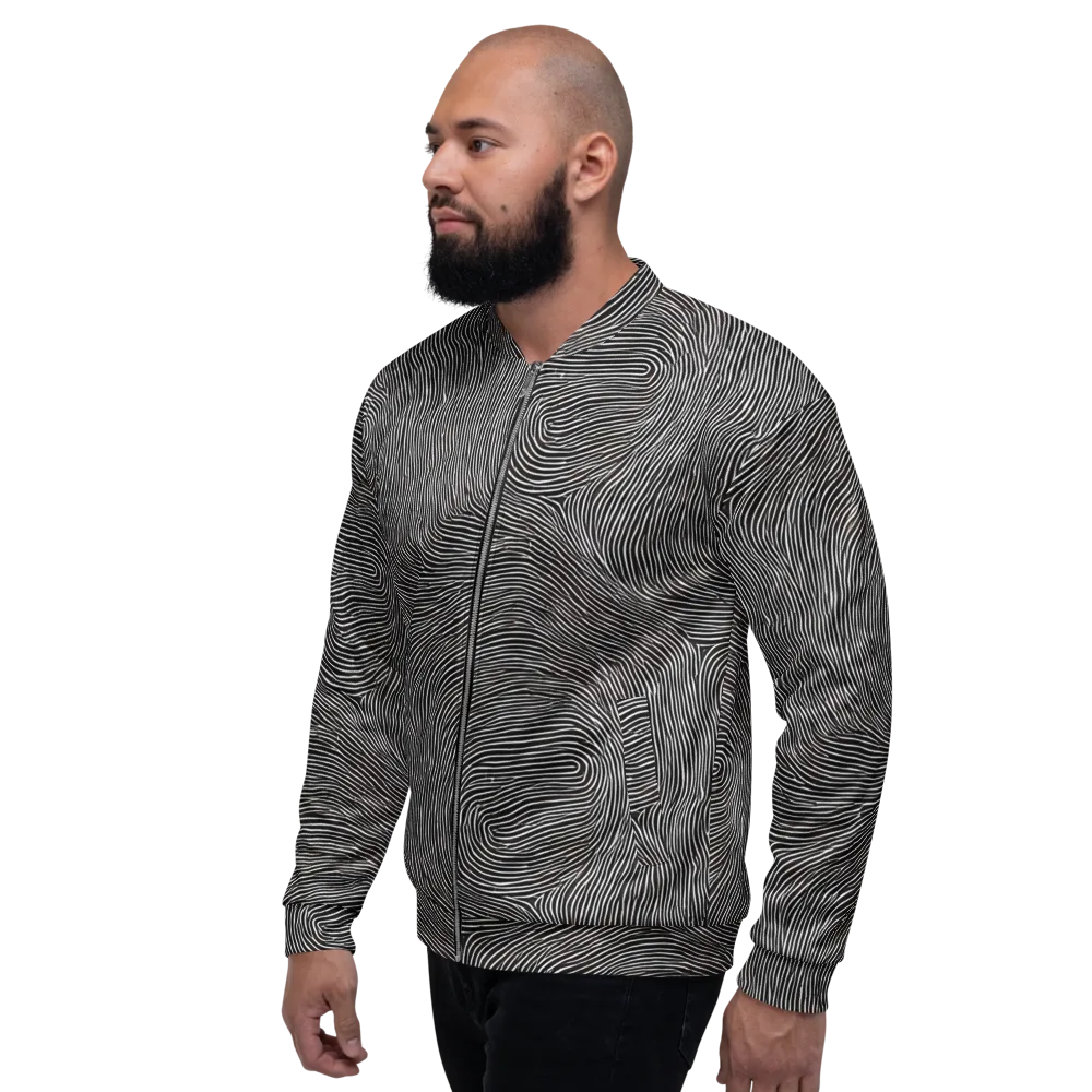 Silent Currents on Bomber Jacket — Left