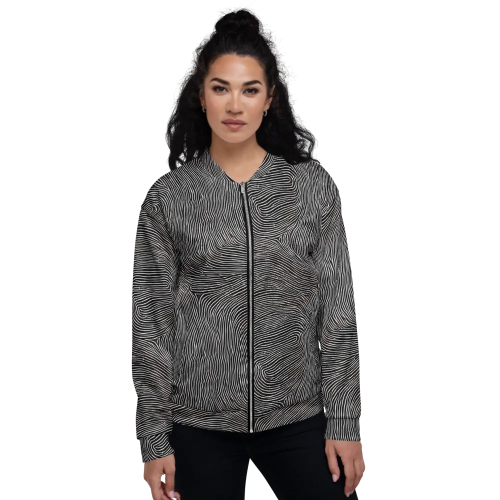 Silent Currents on Bomber Jacket — Front
