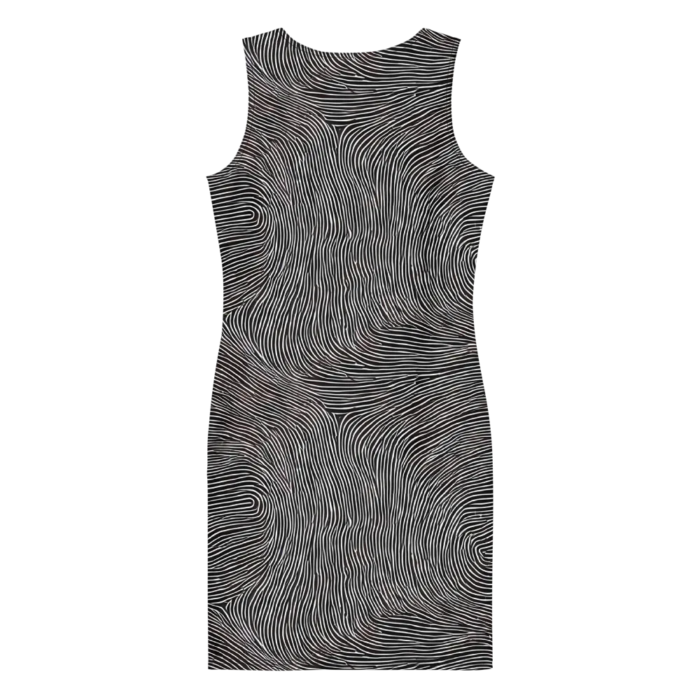 Silent Currents on Bodycon Dress — Back