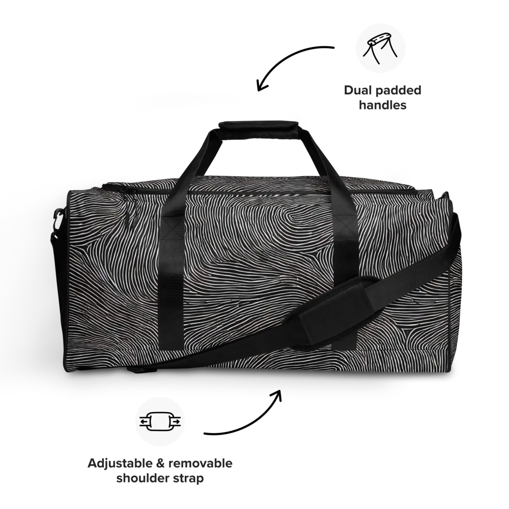 Silent Currents on Duffle Bag — Front