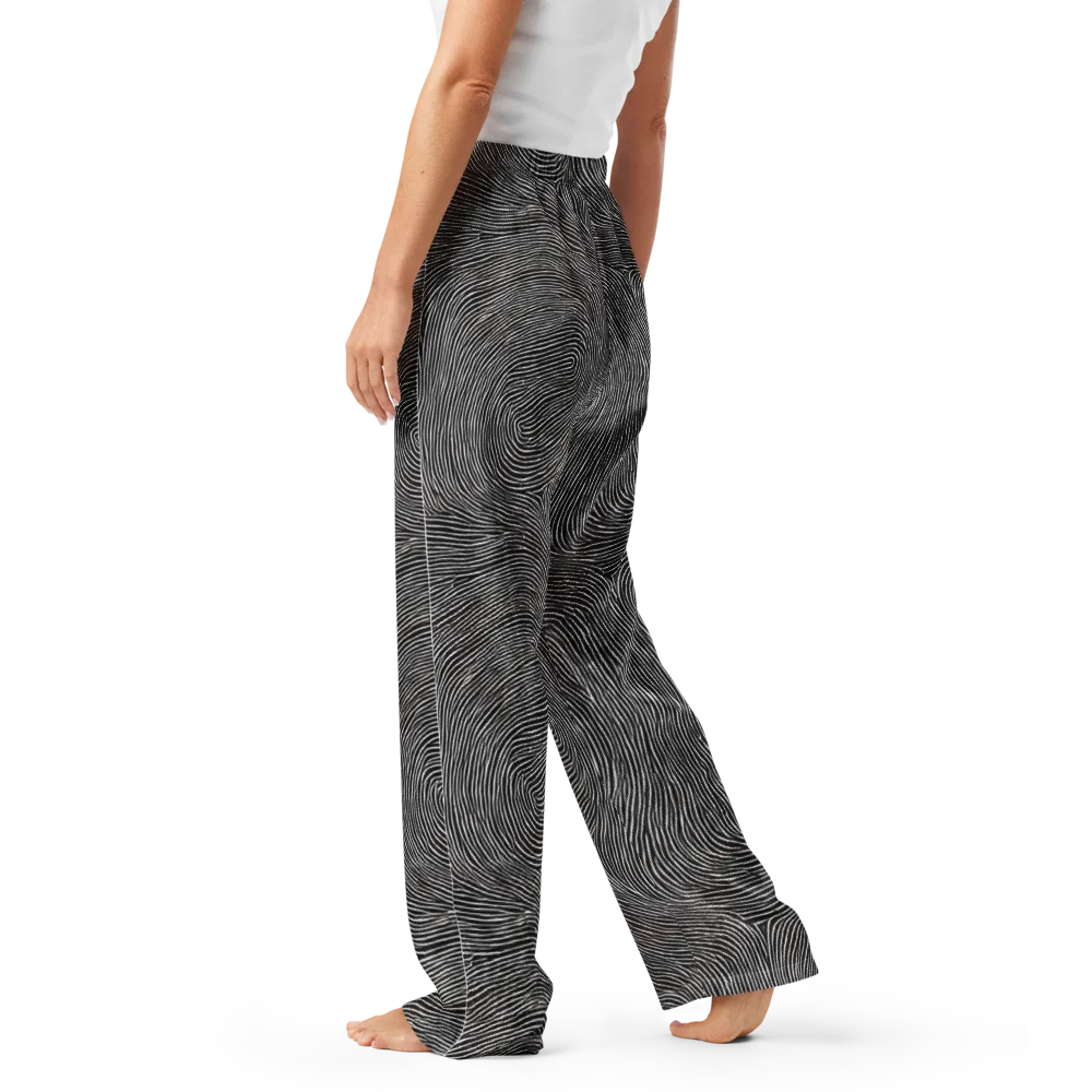 Silent Currents on Women's Pajama Pants — Left