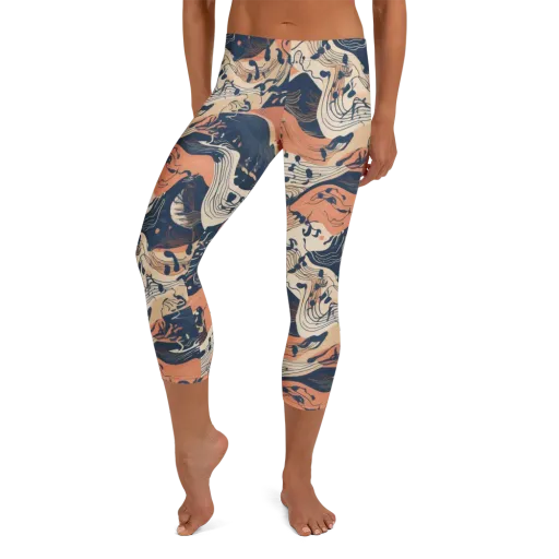 Tidal Line on a Capri Leggings
