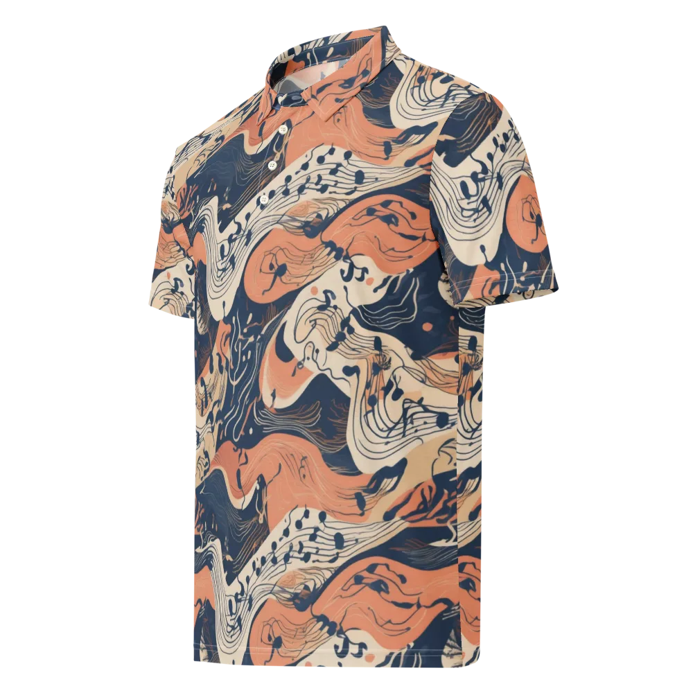 Tidal Line on Men's Slim Fit Polo Shirt — Left Front