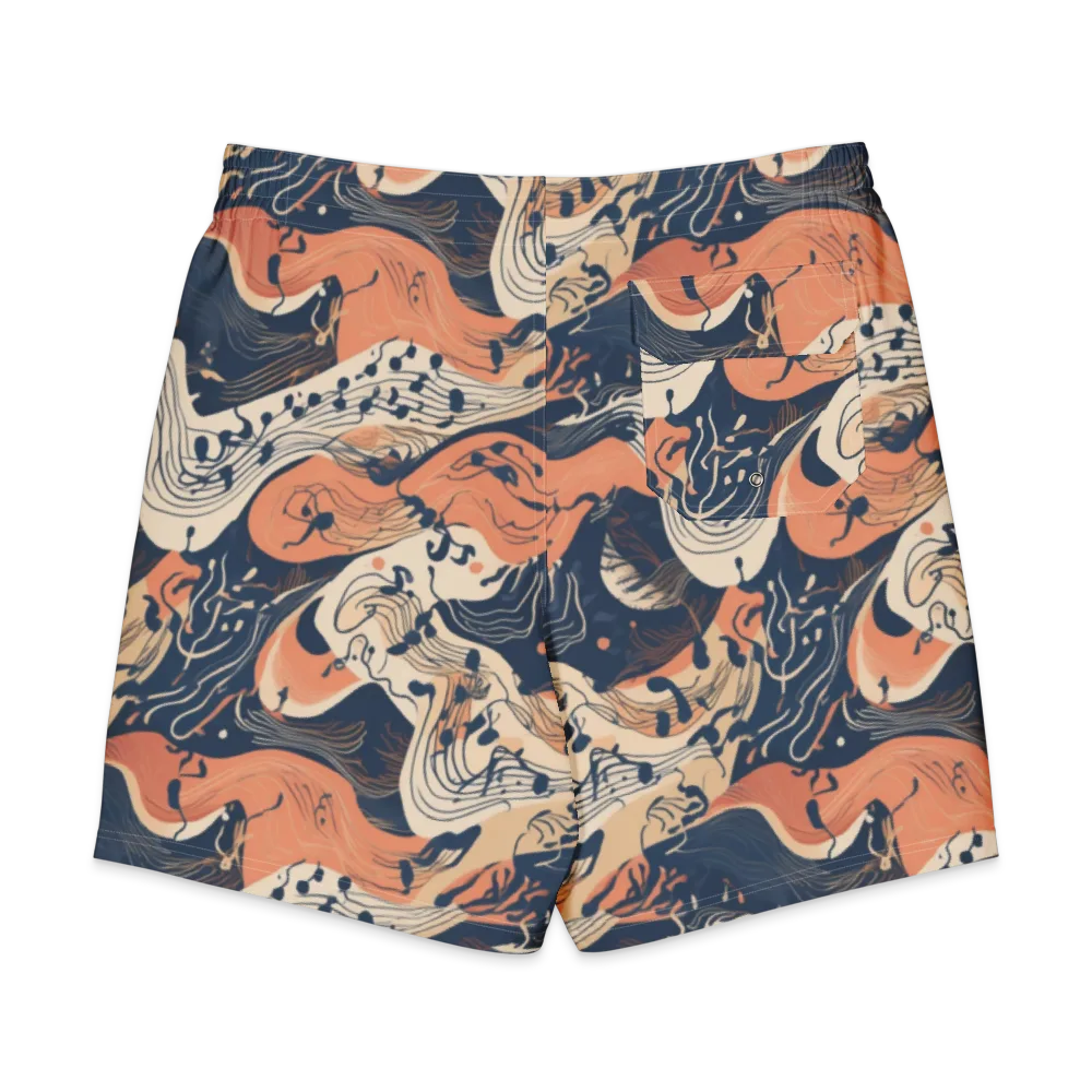 Tidal Line on Men's Board Shorts — Back