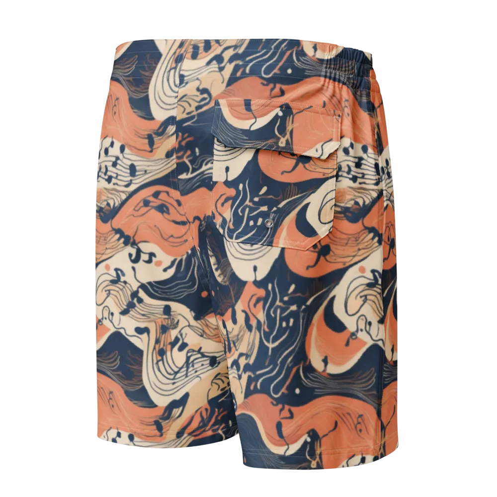 Tidal Line on Men's Board Shorts — Back