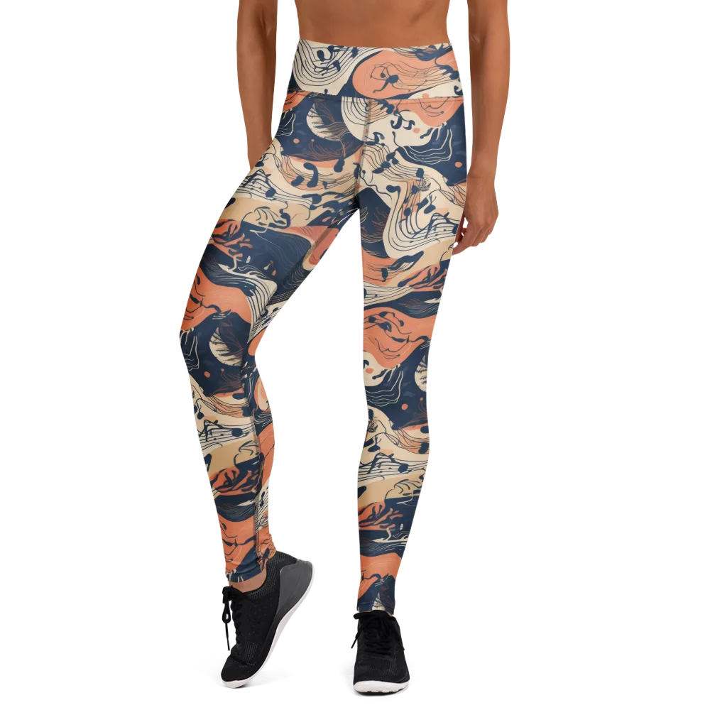 Tidal Line on Yoga Leggings — Front