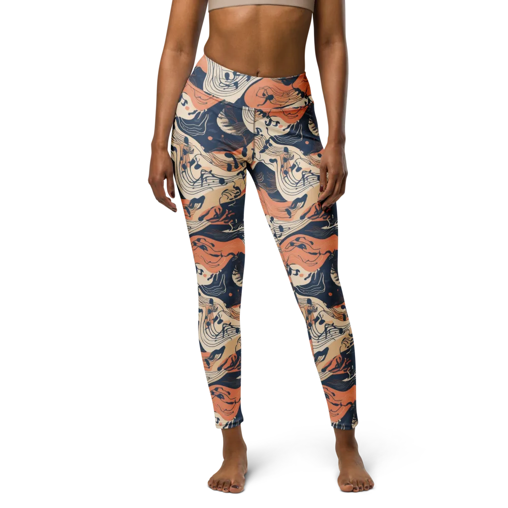 Tidal Line on Yoga Leggings — Front