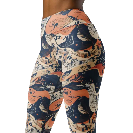 Tidal Line on a Yoga Leggings