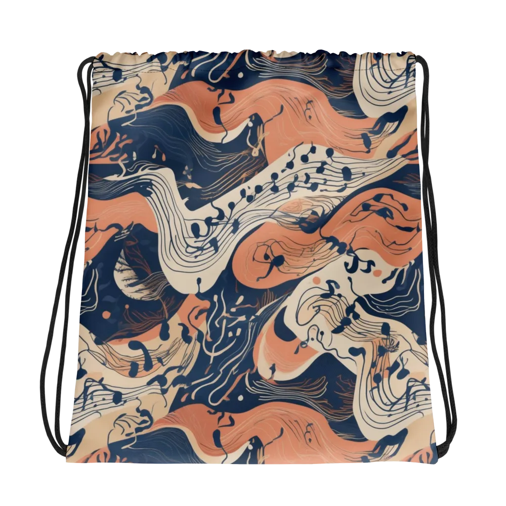 Tidal Line on Drawstring Bag — Photo