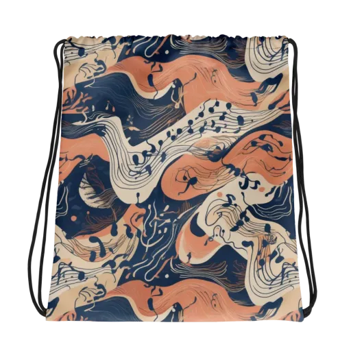 Tidal Line on a Drawstring Bag