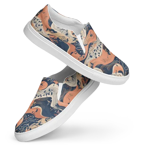 Tidal Line on a Women's Slip-On Canvas Shoes