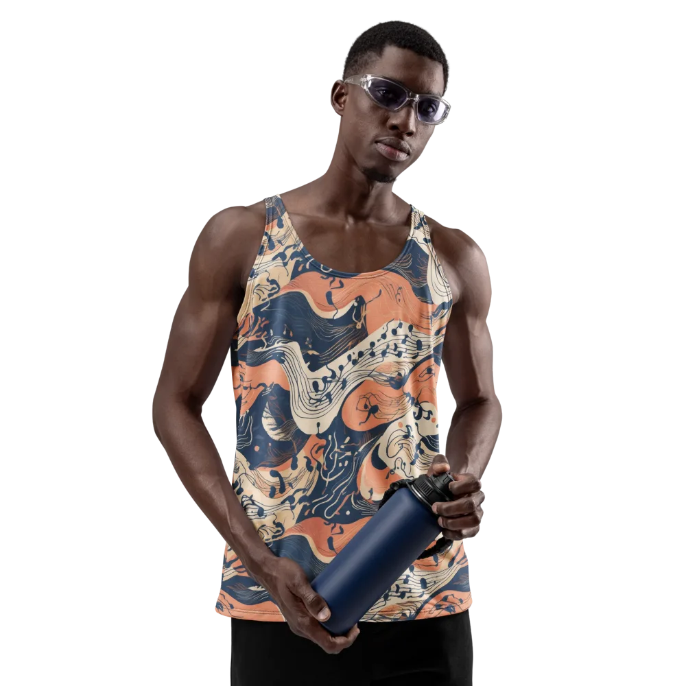 Tidal Line on Men's Tank Top — Front