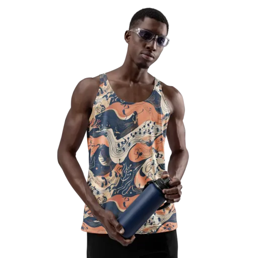 Tidal Line on a Men's Tank Top
