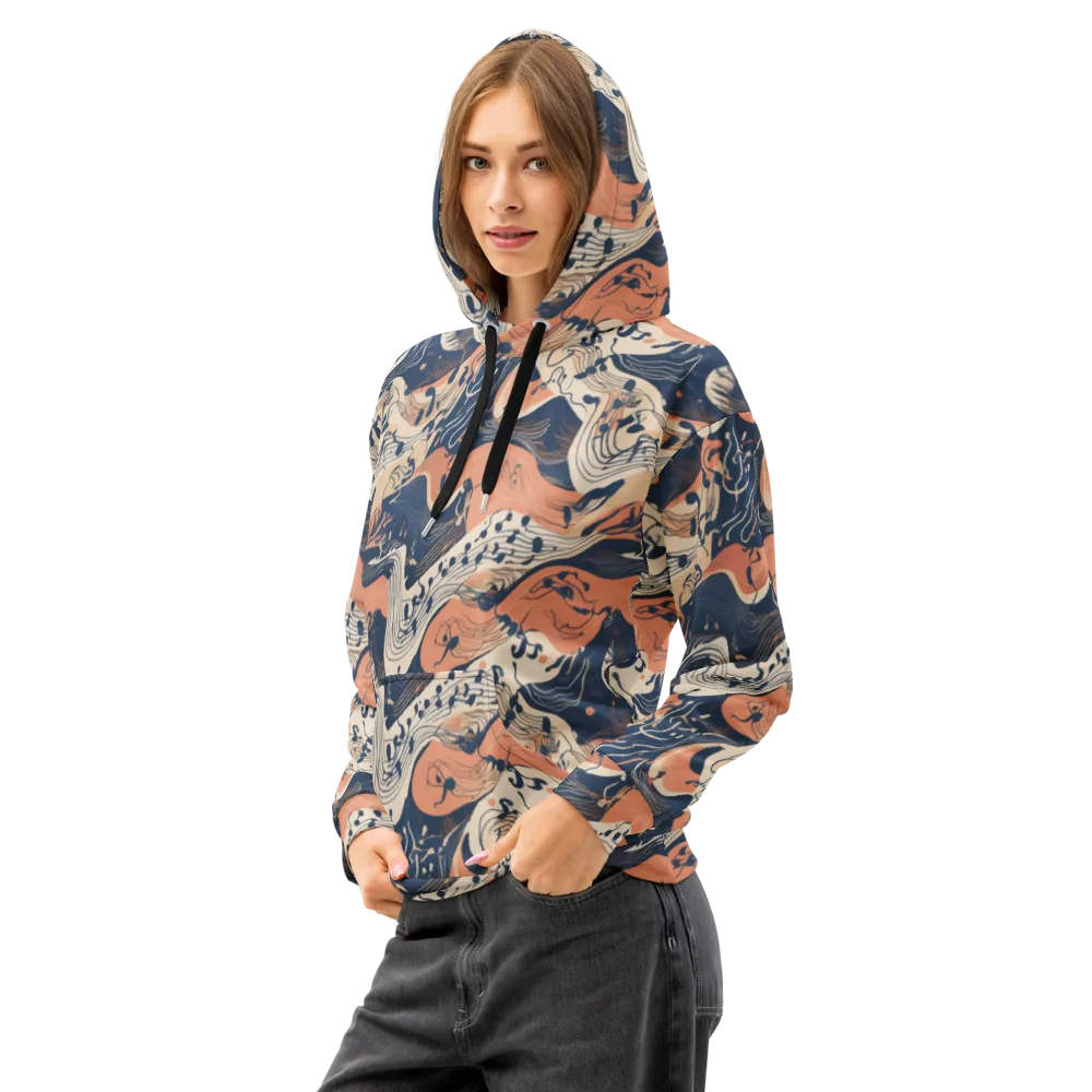 Tidal Line on Cotton Hoodie — Left Front
