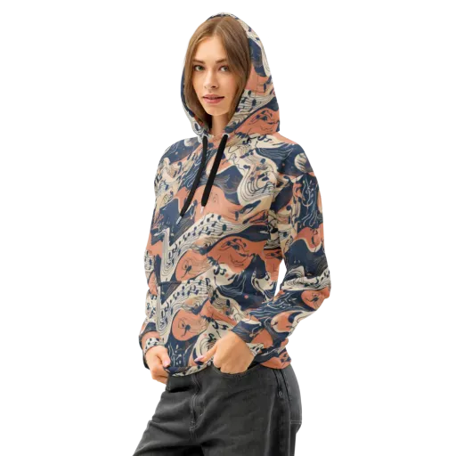Tidal Line on a Cotton Hoodie