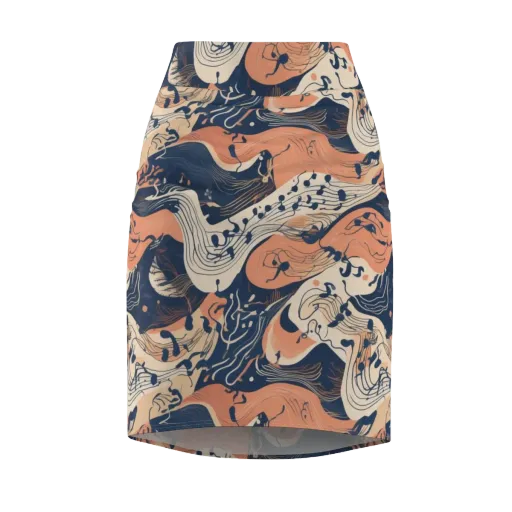 Tidal Line on a Pencil Skirt