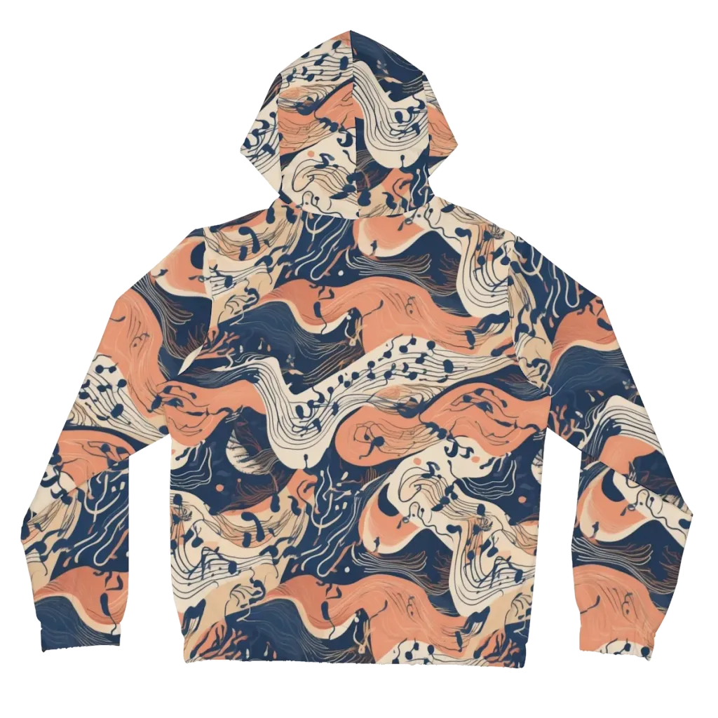Tidal Line on Women's Full-Zip Hoodie — Back