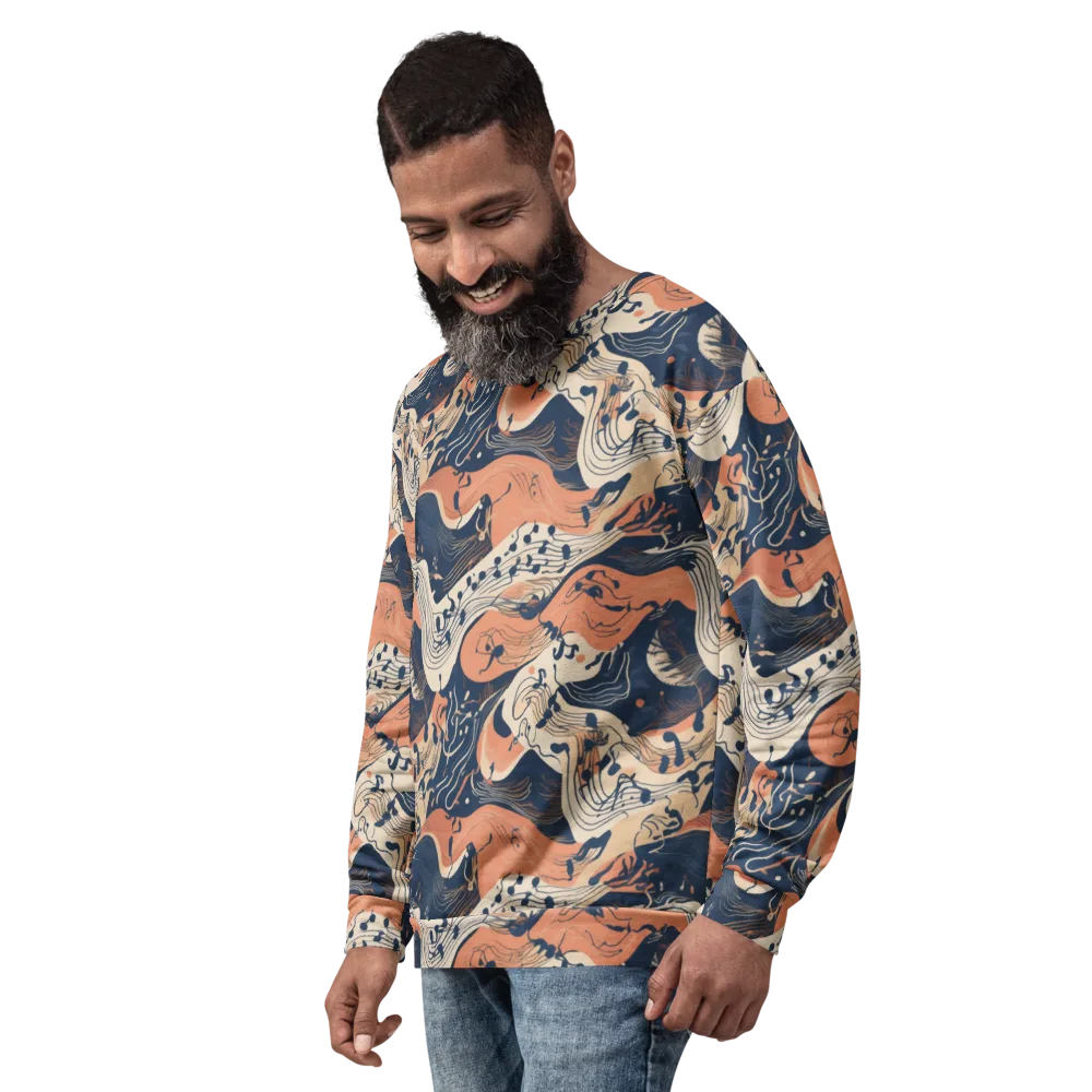 Tidal Line on Sweatshirt — Left Front
