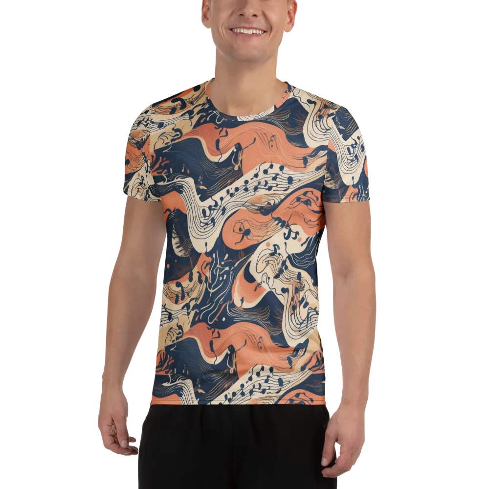 Tidal Line on Men's Athletic T-Shirt — Front