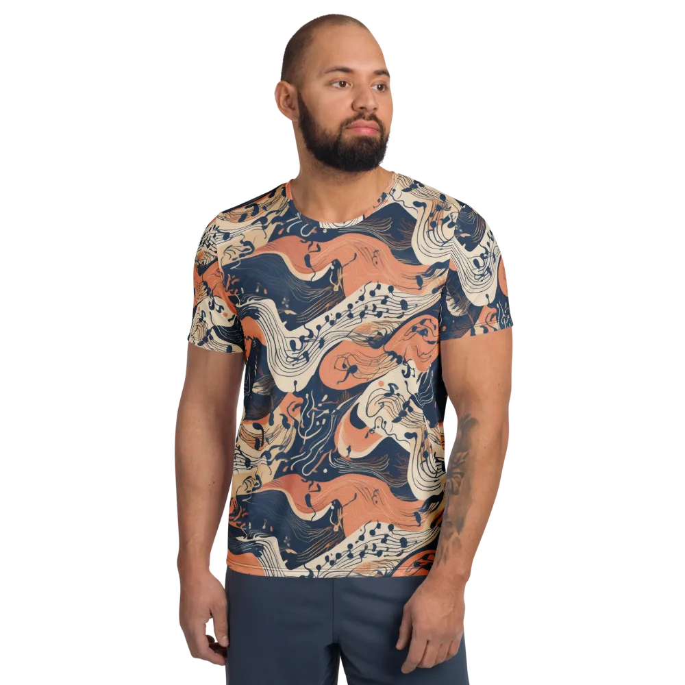 Tidal Line on Men's Athletic T-Shirt — Front