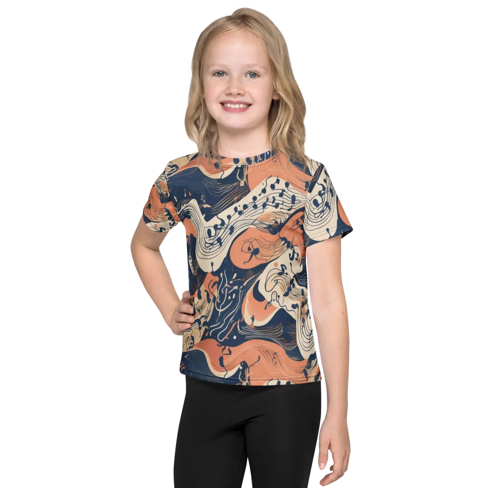 Tidal Line on Kids Crew Neck T-Shirt — Front