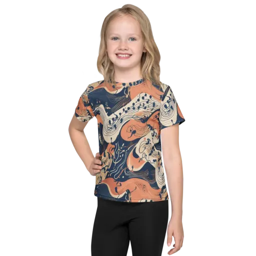 Tidal Line on a Kids Crew Neck T-Shirt