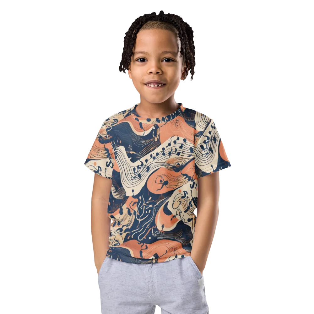 Tidal Line on Kids Crew Neck T-Shirt — Front
