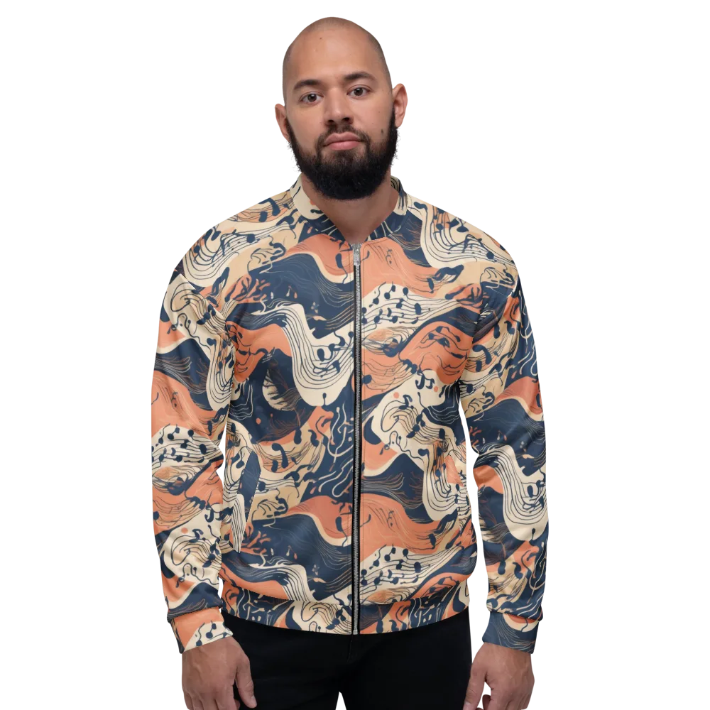 Tidal Line on Bomber Jacket — Front