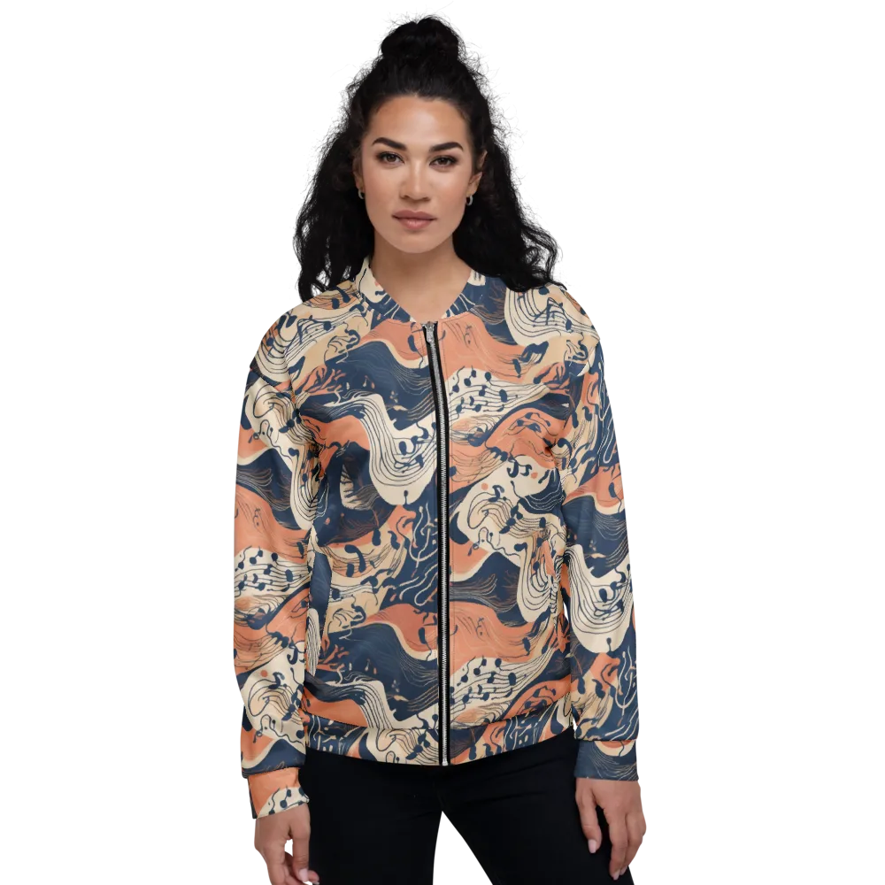 Tidal Line on Bomber Jacket — Front
