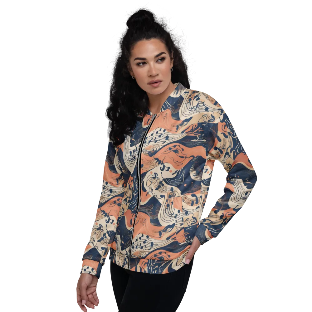 Tidal Line on Bomber Jacket — Left