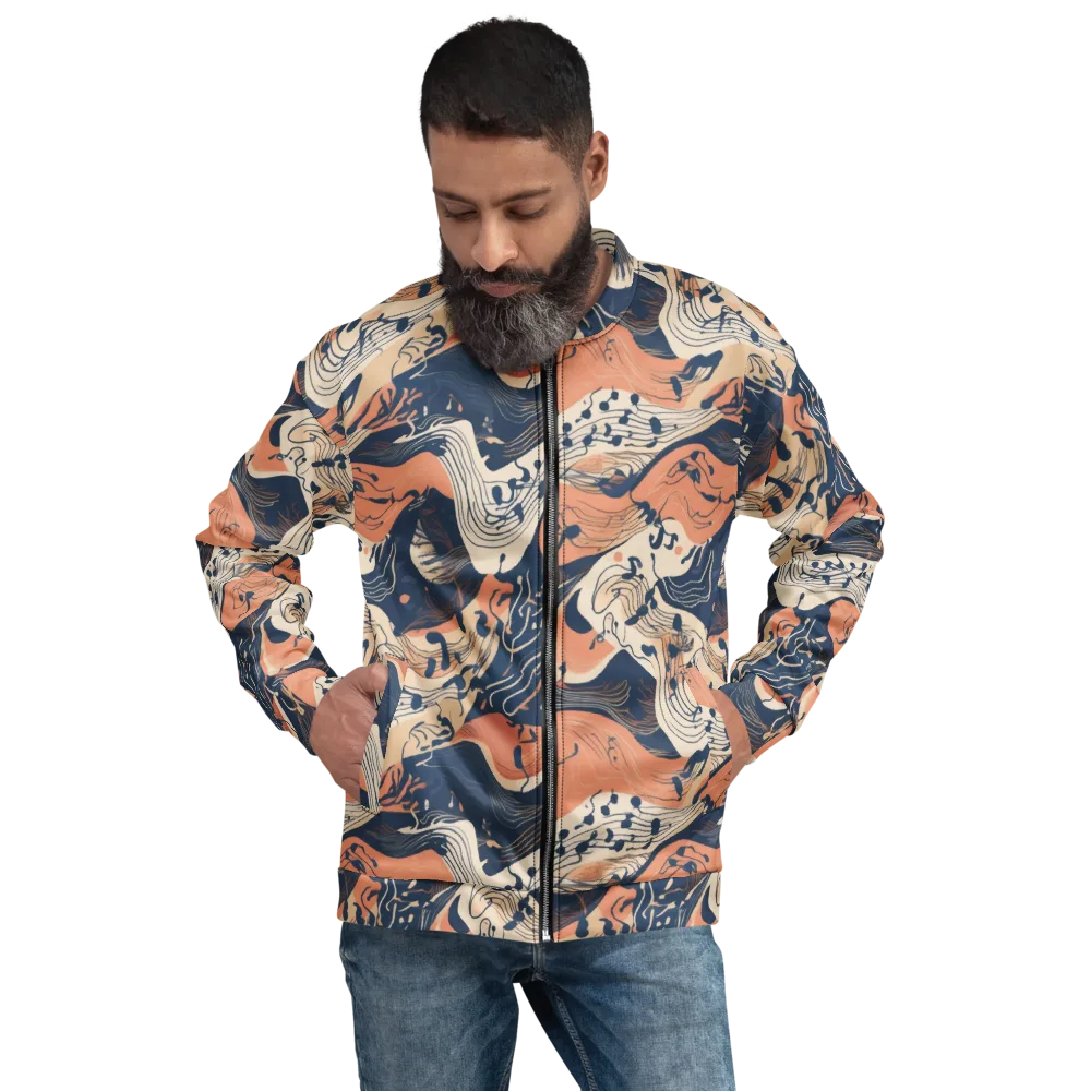 Tidal Line on Bomber Jacket — Front