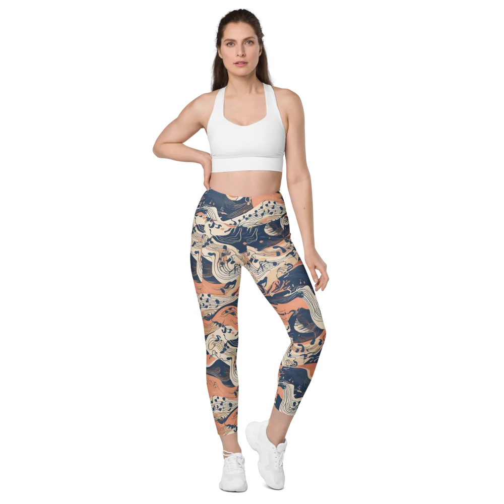 Tidal Line on Leggings with Pockets — Front