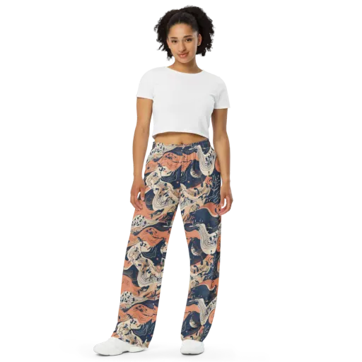 Tidal Line on a Wide-Leg Pants