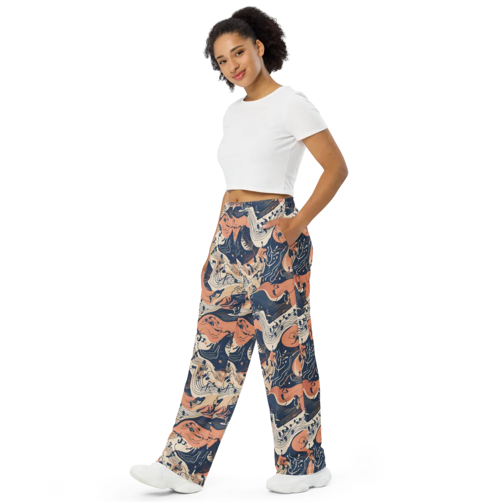 Tidal Line on Wide-Leg Pants — Left Front
