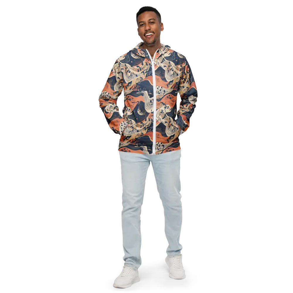 Tidal Line on Men's Windbreaker — Front