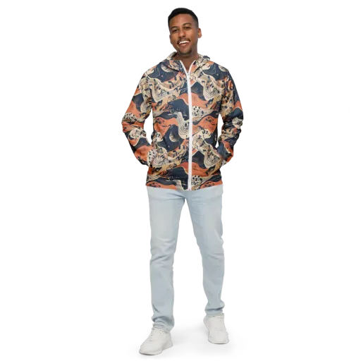 Tidal Line on a Men's Windbreaker