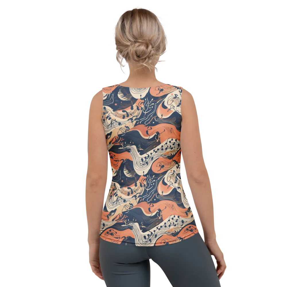 Tidal Line on Women's Tank Top — Back