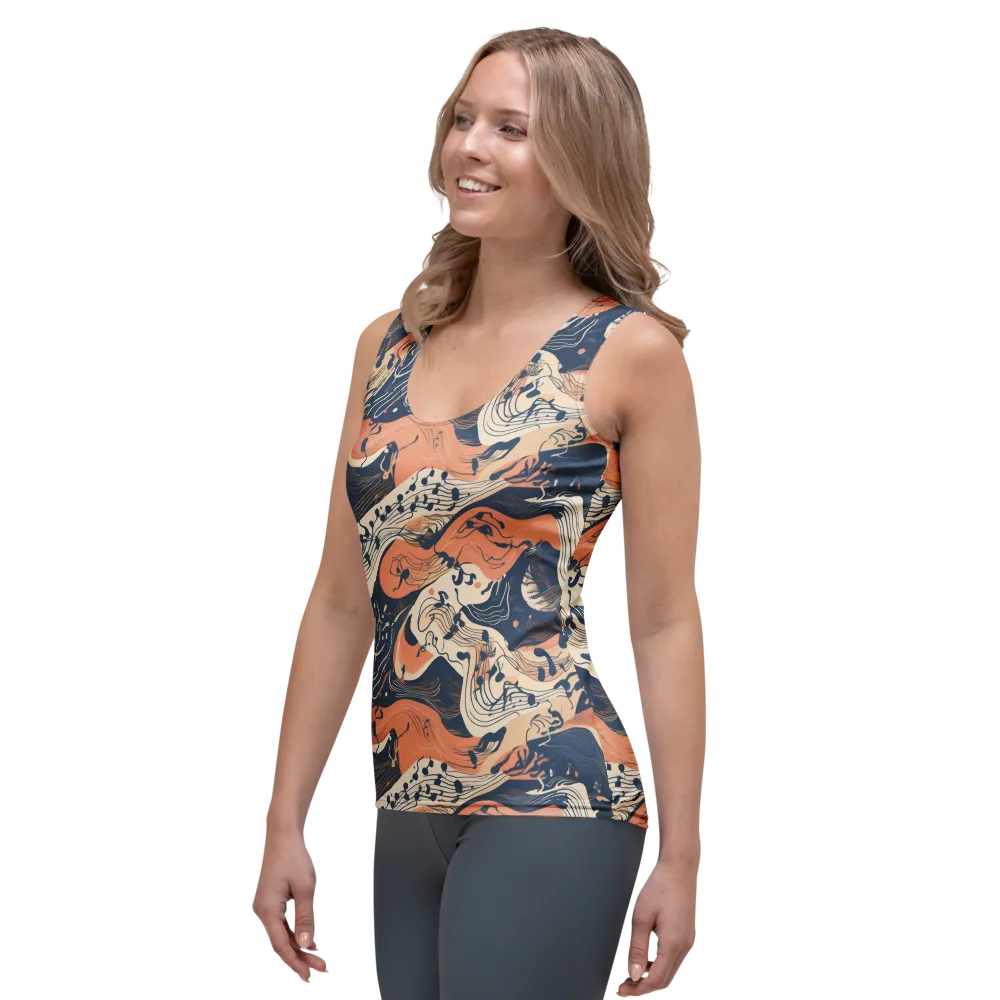 Tidal Line on Women's Tank Top — Left Front
